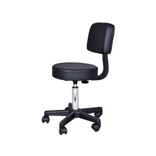 Τροχήλατο Σκαμπό με Ρυθμιζόμενο Ύψος 77-87.5 cm Χρώματος Μαύρο HOMC... Τροχήλατο Σκαμπό με Ρυθμιζόμενο Ύψος 77-87.5 cm Χρώματος Μαύρο HOMC...