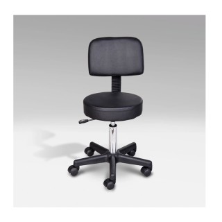 Τροχήλατο Σκαμπό με Ρυθμιζόμενο Ύψος 77-87.5 cm Χρώματος Μαύρο HOMC... Τροχήλατο Σκαμπό με Ρυθμιζόμενο Ύψος 77-87.5 cm Χρώματος Μαύρο HOMC...