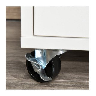 Τροχήλατο Ξύλινο Έπιπλο Γραφείου με 1 Ντουλάπι 3 Ράφια και 2 Συρτάρ... Τροχήλατο Ξύλινο Έπιπλο Γραφείου με 1 Ντουλάπι 3 Ράφια και 2 Συρτάρ...