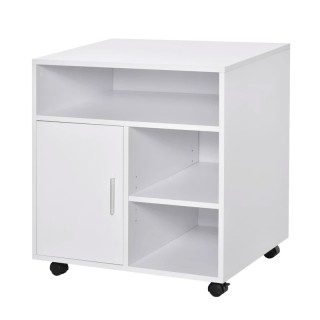 Τροχήλατο Ξύλινο Έπιπλο Γραφείου με 1 Ντουλάπι και 3 Ράφια 60 x 50... Τροχήλατο Ξύλινο Έπιπλο Γραφείου με 1 Ντουλάπι και 3 Ράφια 60 x 50...