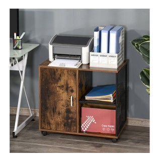 Τροχήλατο Ξύλινο Έπιπλο Γραφείου με 1 Ντουλάπι και 2 Ράφια 70 x 40 ... Τροχήλατο Ξύλινο Έπιπλο Γραφείου με 1 Ντουλάπι και 2 Ράφια 70 x 40 ...