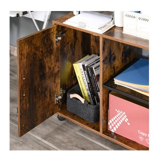 Τροχήλατο Ξύλινο Έπιπλο Γραφείου με 1 Ντουλάπι και 2 Ράφια 70 x 40 ... Τροχήλατο Ξύλινο Έπιπλο Γραφείου με 1 Ντουλάπι και 2 Ράφια 70 x 40 ...