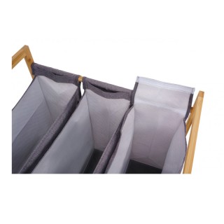 Τροχήλατο Καλάθι Απλύτων από Μπαμπού με 3 Υφασμάτινες Τσάντες Idomy... Τροχήλατο Καλάθι Απλύτων από Μπαμπού με 3 Υφασμάτινες Τσάντες Idomy...