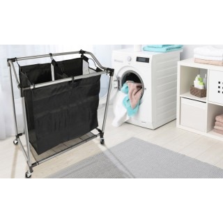 Τροχήλατο Καλάθι Απλύτων με 2 Χώρους GEM BN5662 Τροχήλατο Καλάθι Απλύτων με 2 Χώρους GEM BN5662