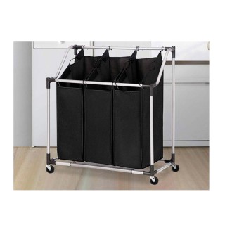 Τροχήλατο Καλάθι Απλύτων με 3 Χώρους GEM BN5663 Τροχήλατο Καλάθι Απλύτων με 3 Χώρους GEM BN5663