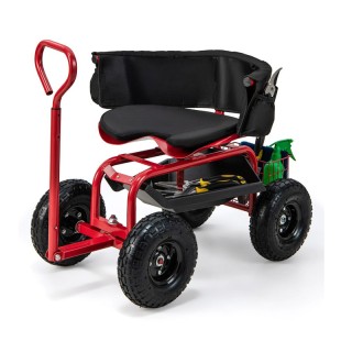Τροχήλατο Κάθισμα Κήπου 90 x 61 x 60-69 cm Costway GT4030RE