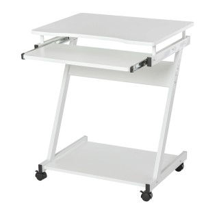 Τροχήλατο Μεταλλικό Γραφείο Υπολογιστή με Θέση για Πληκτρολόγιο 60 ...