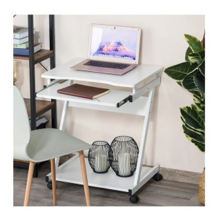 Τροχήλατο Μεταλλικό Γραφείο Υπολογιστή με Θέση για Πληκτρολόγιο 60 ... Τροχήλατο Μεταλλικό Γραφείο Υπολογιστή με Θέση για Πληκτρολόγιο 60 ...