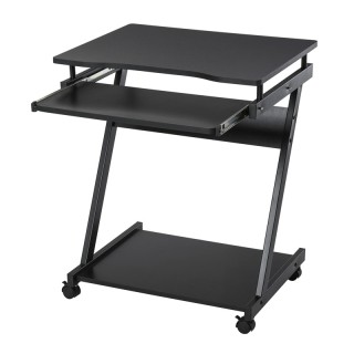 Τροχήλατο Μεταλλικό Γραφείο Υπολογιστή με Θέση για Πληκτρολόγιο 60 ...