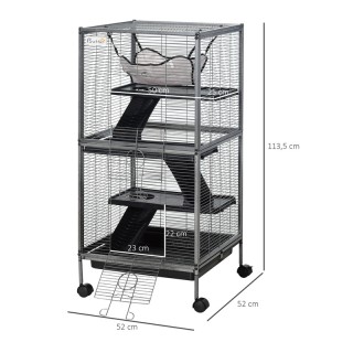Τροχήλατο Μεταλλικό Κλουβί για Τρωκτικά με 4 Επίπεδα 52 x 52 x 113.... Τροχήλατο Μεταλλικό Κλουβί για Τρωκτικά με 4 Επίπεδα 52 x 52 x 113....
