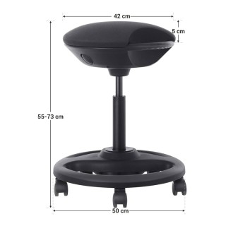 Τροχήλατο Σκαμπό Γραφείου 50 x 55-73 cm Songmics OSC06BK Τροχήλατο Σκαμπό Γραφείου 50 x 55-73 cm Songmics OSC06BK