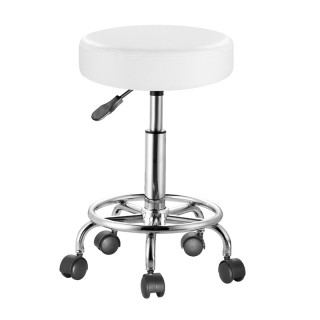 Τροχήλατο Σκαμπό με Ρυθμιζόμενο Ύψος 45 x 37 x 50-65 cm Χρώματος Λε...