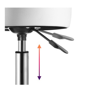 Τροχήλατο Σκαμπό με Ρυθμιζόμενο Ύψος 45 x 37 x 50-65 cm Χρώματος Λε... Τροχήλατο Σκαμπό με Ρυθμιζόμενο Ύψος 45 x 37 x 50-65 cm Χρώματος Λε...