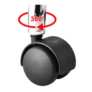 Τροχήλατο Σκαμπό με Ρυθμιζόμενο Ύψος 45 x 37 x 50-65 cm Χρώματος Μα...