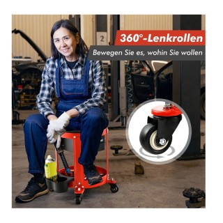 Τροχήλατο Σκαμπό Συνεργείου με 2 Συρτάρια και 2 Θήκες Costway AU10008 Τροχήλατο Σκαμπό Συνεργείου με 2 Συρτάρια και 2 Θήκες Costway AU10008