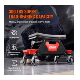 Τροχήλατο Σκαμπό Συνεργείου με 3 Δίσκους Εργαλείων 136 Kg VEVOR DSN...