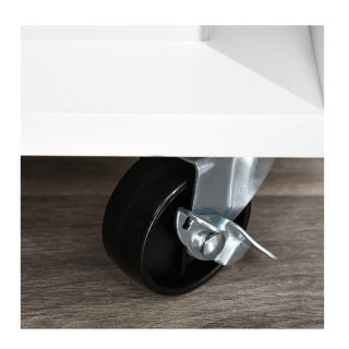 Τροχήλατο Ξύλινο Έπιπλο Γραφείου με 1 Ντουλάπι 3 Ράφια και 2 Συρτάρ... Τροχήλατο Ξύλινο Έπιπλο Γραφείου με 1 Ντουλάπι 3 Ράφια και 2 Συρτάρ...