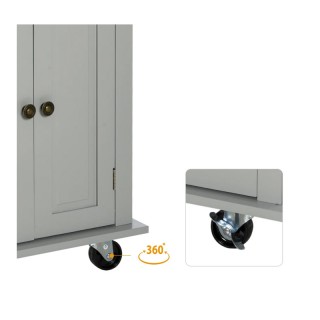 Τροχήλατο Έπιπλο Κουζίνας με 2 Ντουλάπια και 2 Συρτάρια 111 x 44.5 ...