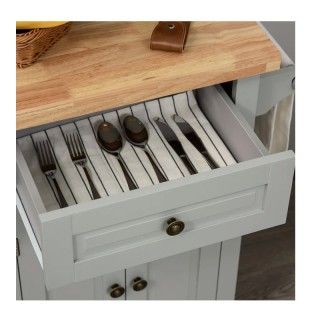 Τροχήλατο Έπιπλο Κουζίνας με 2 Ντουλάπια και 2 Συρτάρια 111 x 44.5 ... Τροχήλατο Έπιπλο Κουζίνας με 2 Ντουλάπια και 2 Συρτάρια 111 x 44.5 ...