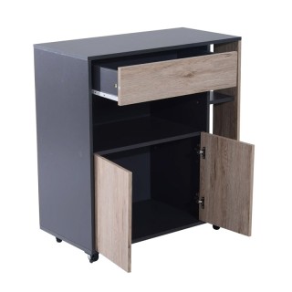 Τροχήλατο Ξύλινο Πολυλειτουργικό Ντουλάπι Κουζίνας 80 x 39 x 86.5 c...