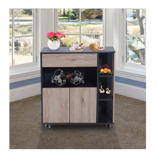 Τροχήλατο Ξύλινο Πολυλειτουργικό Ντουλάπι Κουζίνας 80 x 39 x 86.5 c... Τροχήλατο Ξύλινο Πολυλειτουργικό Ντουλάπι Κουζίνας 80 x 39 x 86.5 c...