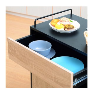 Τροχήλατο Ξύλινο Πολυλειτουργικό Ντουλάπι Κουζίνας 76.5 x 40 x 82 c... Τροχήλατο Ξύλινο Πολυλειτουργικό Ντουλάπι Κουζίνας 76.5 x 40 x 82 c...