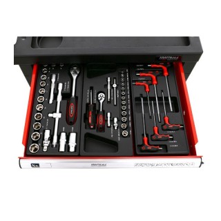 Τροχήλατος Εργαλειοφορέας με 6 Συρτάρια και 263 Εργαλεία Kraft&Dele... Τροχήλατος Εργαλειοφορέας με 6 Συρτάρια και 263 Εργαλεία Kraft&Dele...