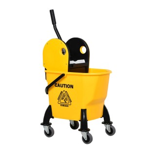 Τροχήλατος Κουβάς Σφουγγαρίσματος με Στίφτη 26 Lt HOMCOM 720-017