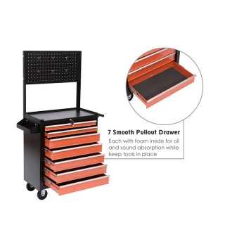 Τροχήλατος Εργαλειοφορέας με 7 Συρτάρια 61.5 x 33 x 76 cm HOMCOM B2...