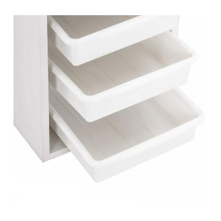 Τροχήλατος Ξύλινος Βοηθός Κομμωτηρίου 31.5 x 43.5 x 90.5 cm Hopplin...