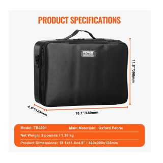 Τσάντα Μακιγιάζ 460 x 300 x 125 mm VEVOR HZBXSTS3C000OKIS6V0 Τσάντα Μακιγιάζ 460 x 300 x 125 mm VEVOR HZBXSTS3C000OKIS6V0