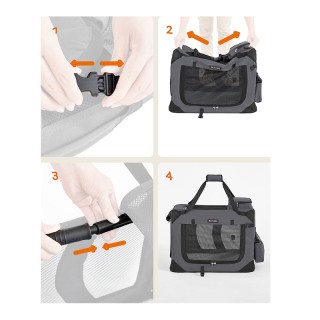 Τσάντα Μεταφοράς Σκύλου 60 x 42 x 42 cm Γκρι PDC60GY Feandrea Τσάντα Μεταφοράς Σκύλου 60 x 42 x 42 cm Γκρι PDC60GY Feandrea