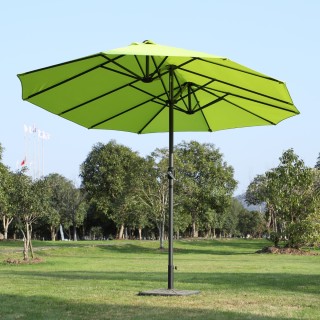 Ομπρέλα κήπου Outsunny με άνοιγμα μανιβέλας, ατσάλι και πολυεστέρας...