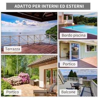 Καρέκλα κήπου Outsunny Adironrack με μπράτσα, σε ράταν και ατσάλι, ... Καρέκλα κήπου Outsunny Adironrack με μπράτσα, σε ράταν και ατσάλι, ...