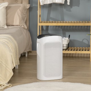 HOMCOM Air Purifier Triple Layer HEPA Filter, 3 Speeds, Modes Sleep...