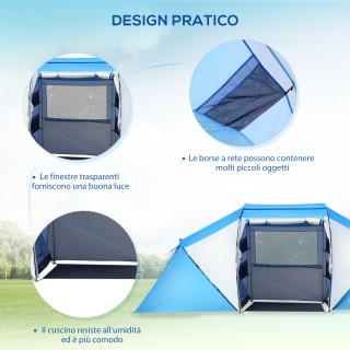 Outsunny 6 Ατόμων Εξαιρετικά Ελαφριά Σκηνή Κάμπινγκ για Παραλία, Κά...