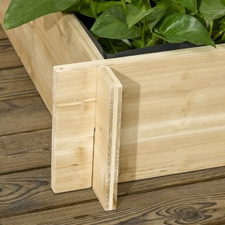 Outsunny 3 επιπέδων φυτευτή εξωτερικού χώρου με καφασωτό έλατου και...