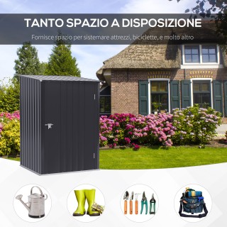Outsunny Garden Shed Εργαλειοθήκη σε ατσάλινο φύλλο με κλειδαριά, 1...