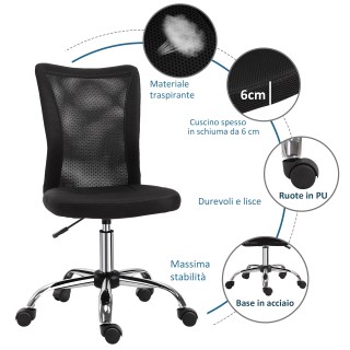 Εργονομική περιστρεφόμενη καρέκλα γραφείου Vinsetto με 5 τροχούς Ρυ... Εργονομική περιστρεφόμενη καρέκλα γραφείου Vinsetto με 5 τροχούς Ρυ...