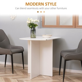 Πτυσσόμενο Ξύλινο Τραπέζι 90 x 60 x 74 cm Χρώματος Λευκό HOMCOM 835...