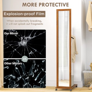 Καθρέφτης κρεβατοκάμαρας και διαδρόμου HOMCOM με κάτω ράφι και ράγα... Καθρέφτης κρεβατοκάμαρας και διαδρόμου HOMCOM με κάτω ράφι και ράγα...