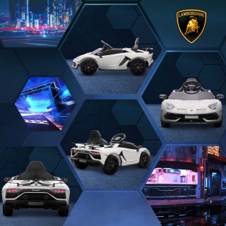 HOMCOM 12V Lamborghini Licenseded Electric Ride-On Toy Car for Chil...