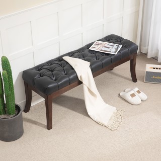 HOMCOM Επενδυμένος πάγκος στο κάτω μέρος του κρεβατιού με σχέδιο κο...