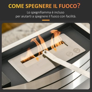 Τζάκι HOMCOM βιοαιθανόλης από ανοξείδωτο χάλυβα, 3 ώρες καύσης με δ... Τζάκι HOMCOM βιοαιθανόλης από ανοξείδωτο χάλυβα, 3 ώρες καύσης με δ...