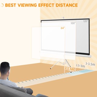 Προβολέας HOMCOM 84 ιντσών με ρυθμιζόμενο τρίποδο, σε πλαστικό και ... Προβολέας HOMCOM 84 ιντσών με ρυθμιζόμενο τρίποδο, σε πλαστικό και ...