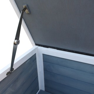 PawHut Outdoor Pet Kennel 2 Επιπέδων Ανοιγόμενο Ξύλο Γκρι και Λευκό... PawHut Outdoor Pet Kennel 2 Επιπέδων Ανοιγόμενο Ξύλο Γκρι και Λευκό...