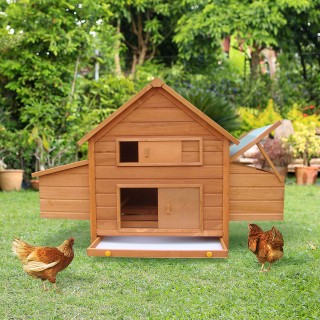 PawHut Garden Chicken Coop Κλουβί κοτόπουλου σε έλατο, ξύλο και πρά... PawHut Garden Chicken Coop Κλουβί κοτόπουλου σε έλατο, ξύλο και πρά...