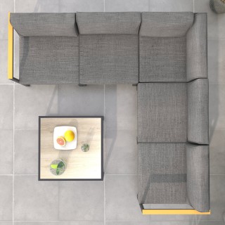 Outsunny Κήπος Σαλόνι με Καναπέ και Τραπέζι σαλονιού Αλουμινίου με ...