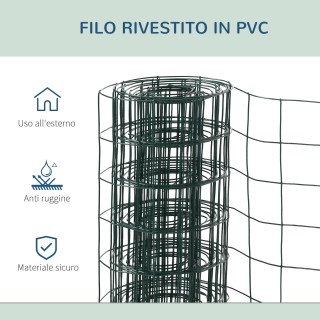 PawHut Συρματοπλέγμα κήπου με επίστρωση PVC για φράχτες εξωτερικού ... PawHut Συρματοπλέγμα κήπου με επίστρωση PVC για φράχτες εξωτερικού ...