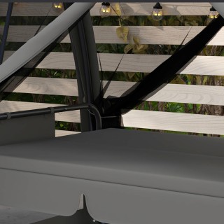 Outsunny Garden Swing 2 σε 1 Μετατρέψιμο σε κρεβάτι με μαξιλάρια κα... Outsunny Garden Swing 2 σε 1 Μετατρέψιμο σε κρεβάτι με μαξιλάρια κα...